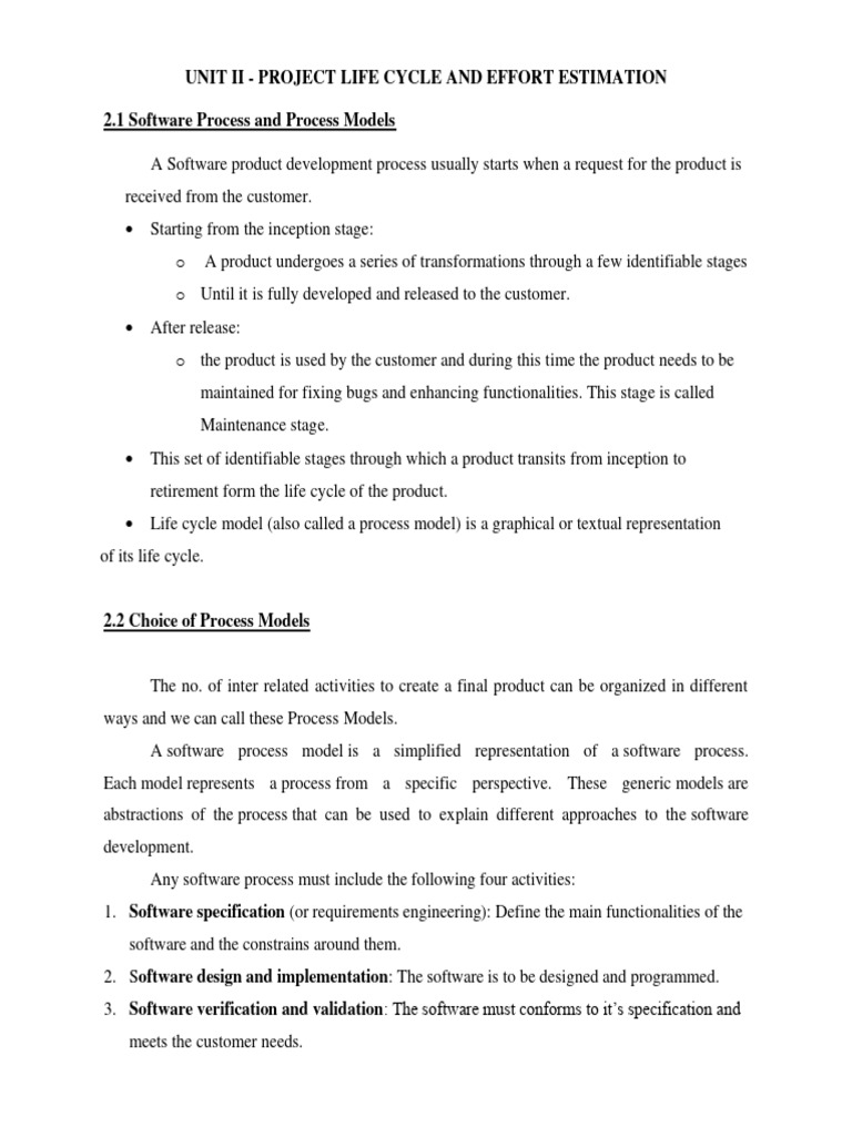 SPM Notes | PDF | Feasibility Study | Software Development Process