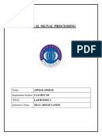 Digital Signal Processing Lab Report 6 Fa19-Bee-106