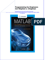Matlab Programming For Engineers 6Th Edition Stephen J Chapman Online Ebook Texxtbook Full Chapter PDF