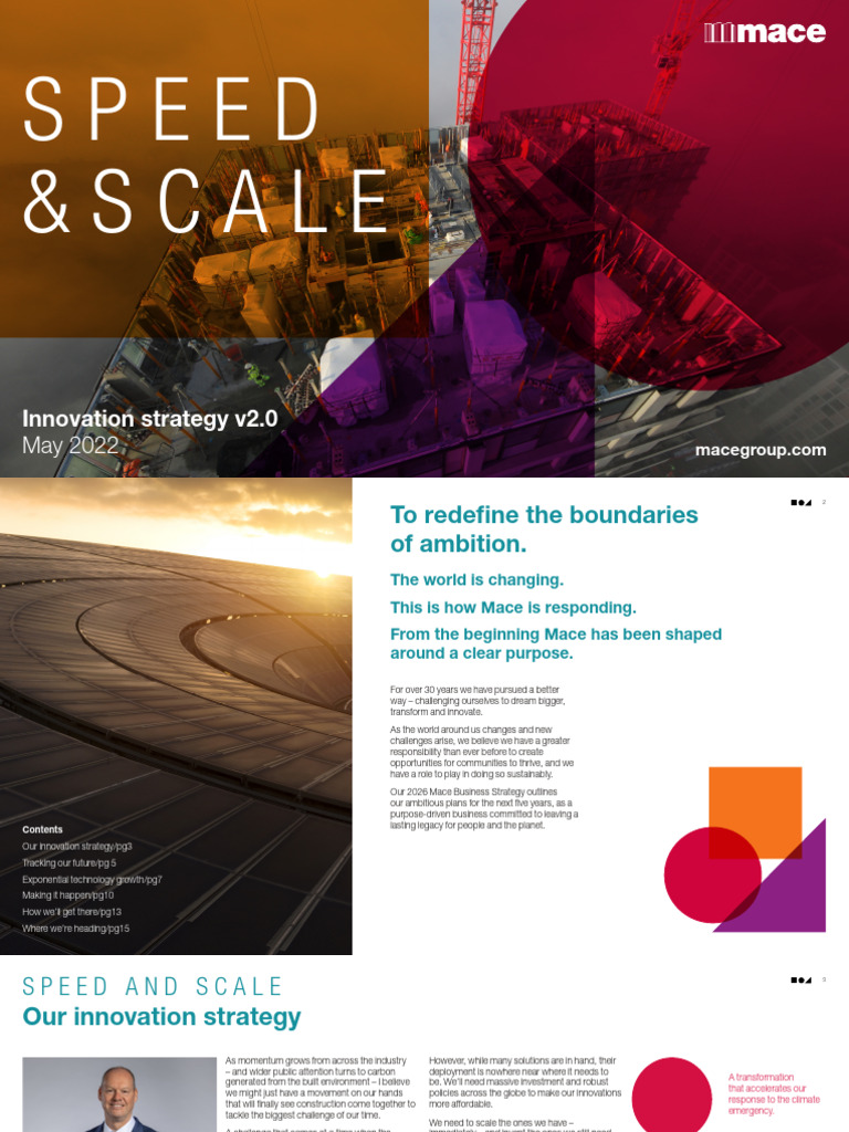 Mace Innovation Strategy 2.0 Overview | PDF | Innovation | Automation