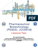2 - Pharmaceutical Biotechnology. Lecture Two.