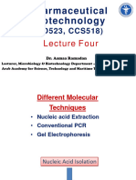 4 - Pharmaceutical Biotechnology (PD523-CCS518) - Lecture Four.