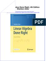 Linear Algebra Done Right 4Th Edition Sheldon Axler Online Ebook Texxtbook Full Chapter PDF