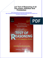 Ebook How To Crack Test of Reasoning of All Competitive Exams Jsikishan and Premkishan Online PDF All Chapter