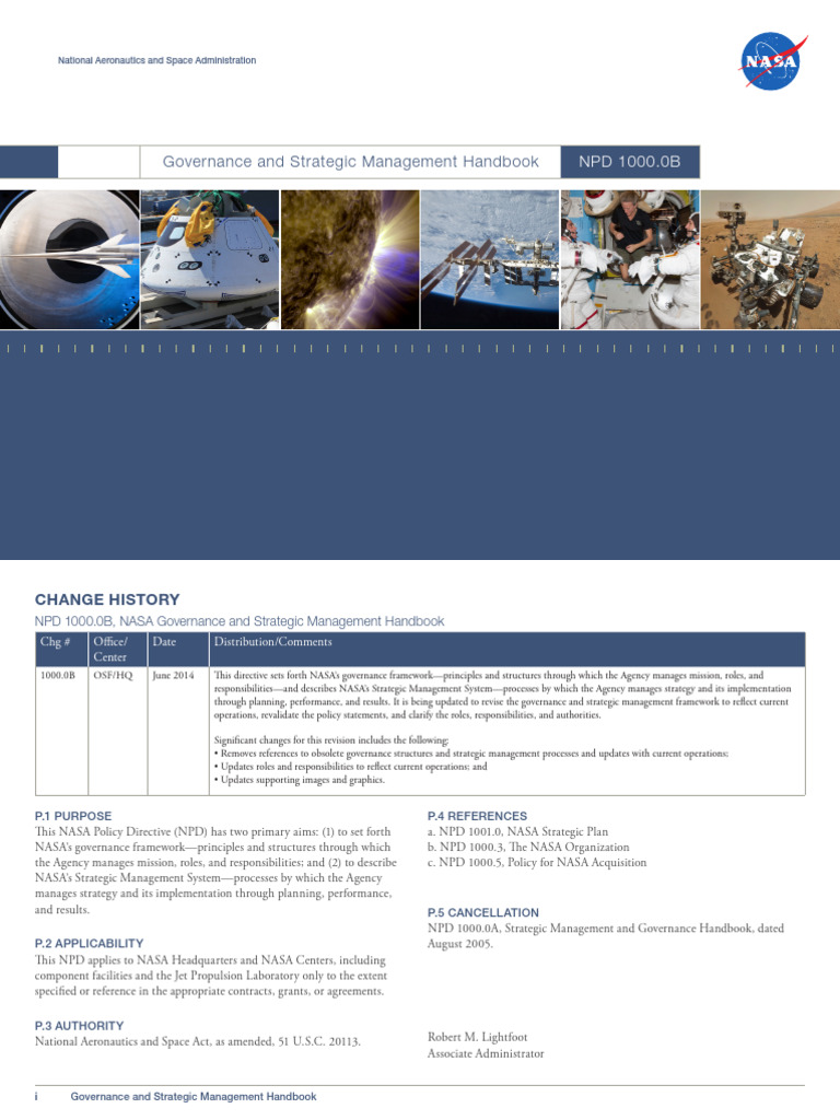 NASA Governance and Management Handbook | PDF | Nasa | Governance