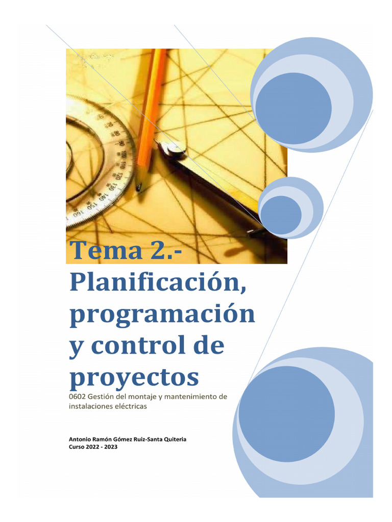 2 Planificación, Programación y Control de Proyectos | PDF