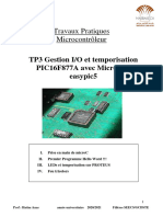 TP3 Gestion I - O Et Temporisation PIC16F877A Avec MicroC Et Easypic5