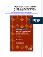 Ebook Marxism Pedagogy and The General Intellect Beyond The Knowledge Economy 1St Edition Derek R Ford Online PDF All Chapter