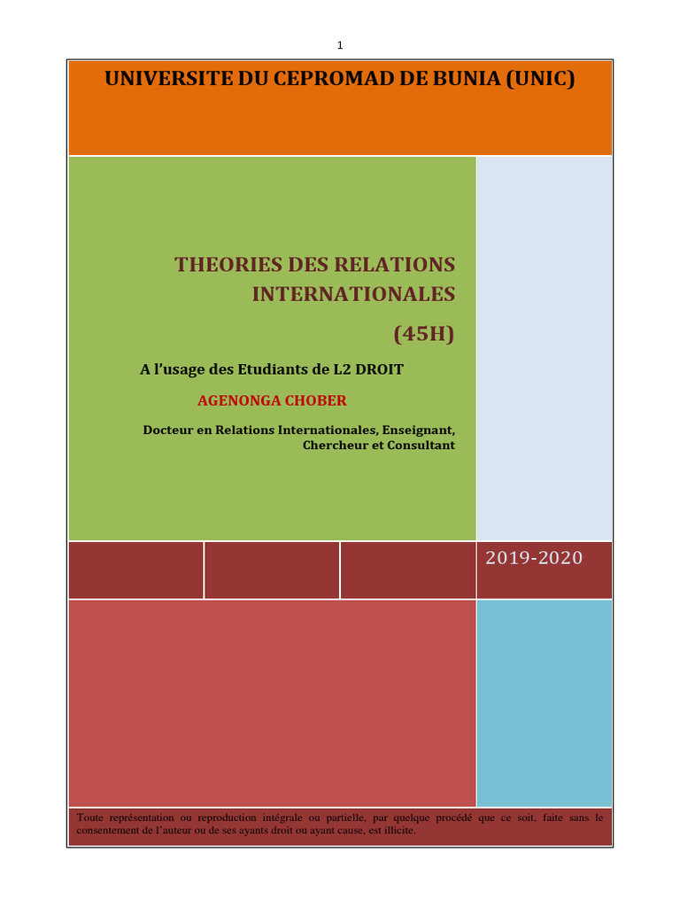 Théories des Relations Internationales | PDF | État | Libéralisme