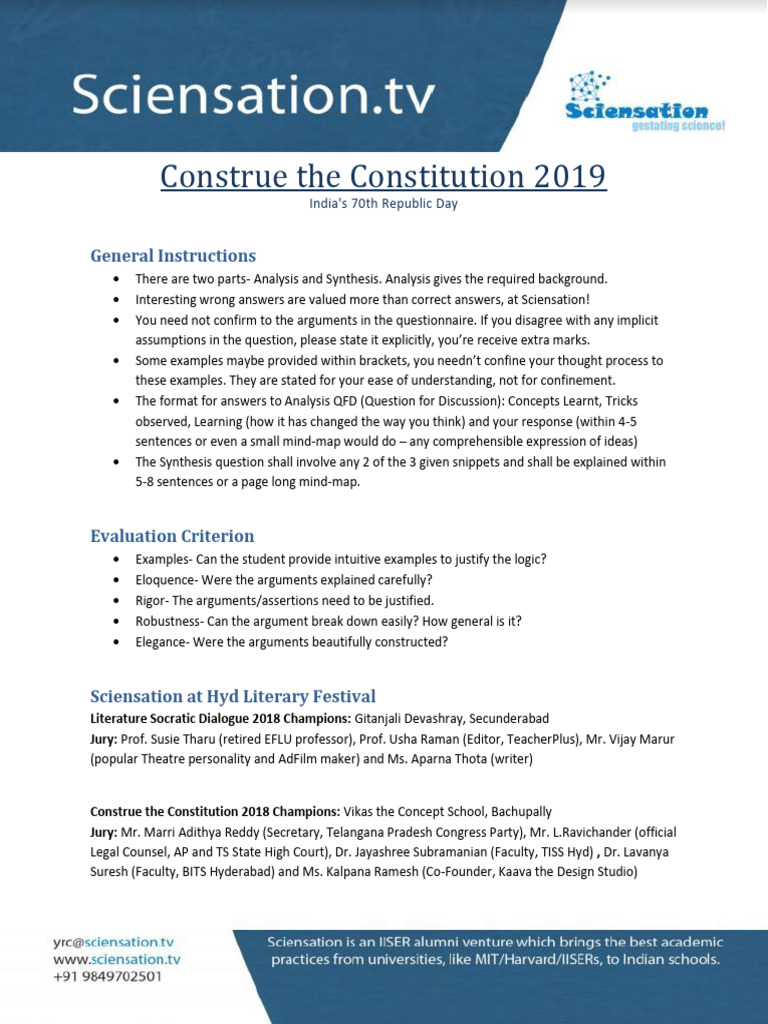 Constitution Analysis and Synthesis Guide | PDF | Constitution | Argument