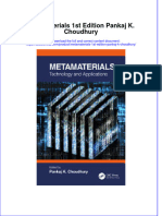 Metamaterials 1St Edition Pankaj K Choudhury Online Ebook Texxtbook Full Chapter PDF