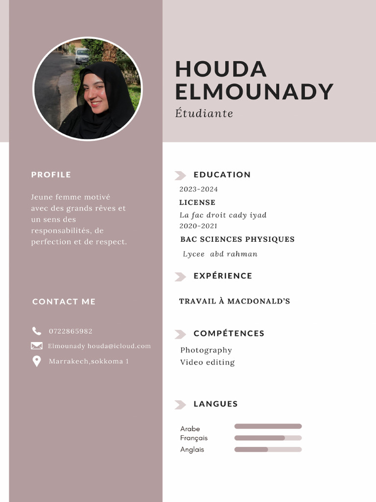 CV Houda Elmounady | PDF
