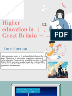 Higher Education in Great Britan
