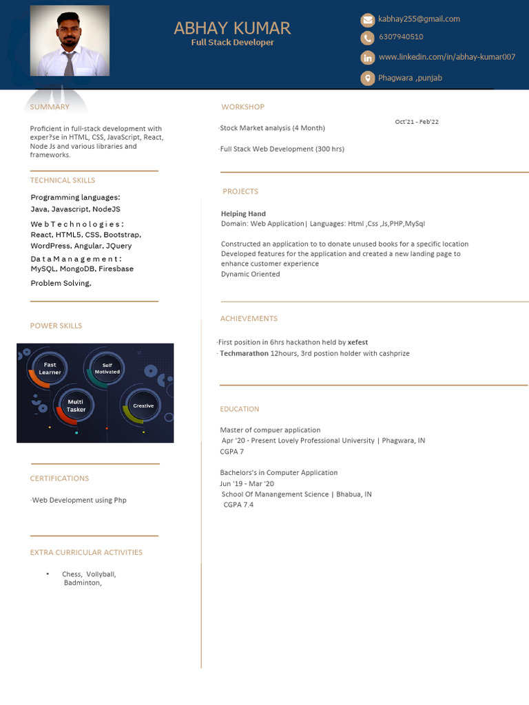 Full Stack Developer Resume Summary | PDF | World Wide Web | Internet & Web