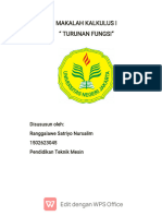 Kalkulus Turunan Ranggalawe