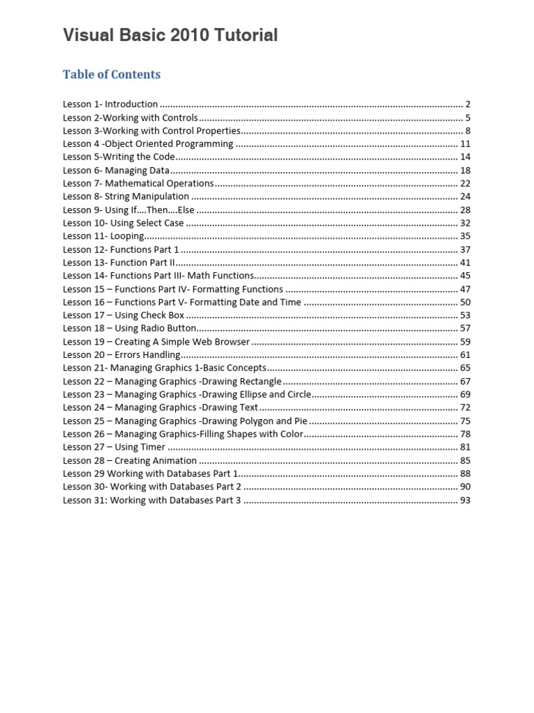 Visual basic 2010 pdf class computer programming data type
