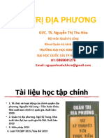 Quản Trị Địa Phương - Slide Bài Giảng