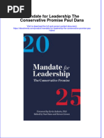 Mandate For Leadership The Conservative Promise Paul Dans Online Ebook Texxtbook Full Chapter PDF