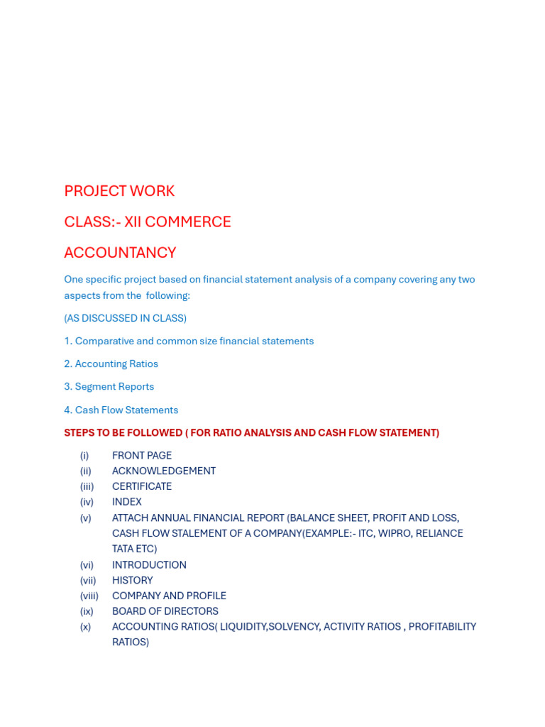 Financial Statement Analysis Project | PDF