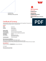 Combined Insurance Certificate of Currency