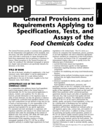 Food Chemicals Codex Overview | PDF | Business | Technology & Engineering