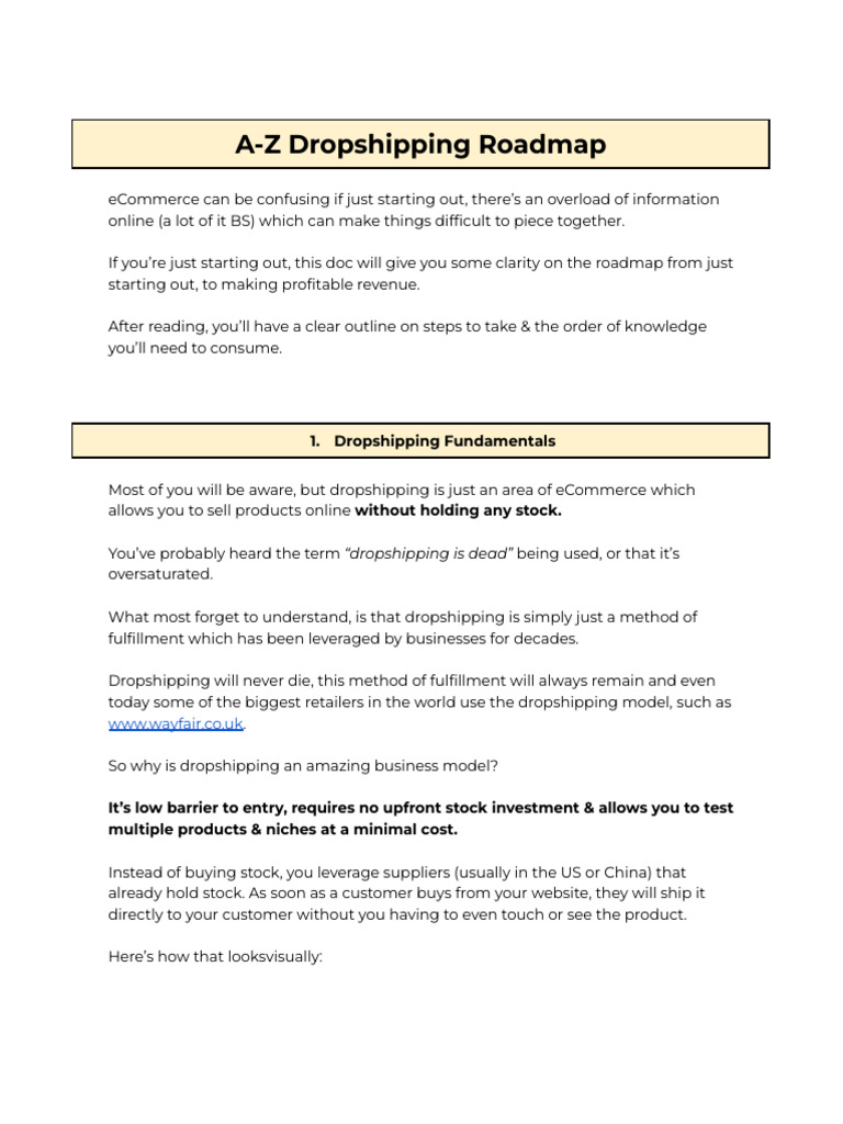 Comprehensive Dropshipping Guide | PDF | E Commerce | Business