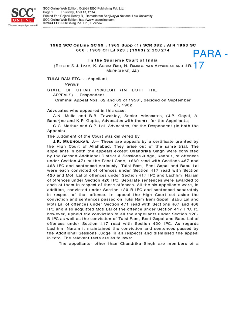 tulsi-ram-vs-state-of-up-sc-1962-pdf-dishonesty-criminal-law