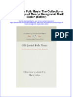 Old Jewish Folk Music The Collections and Writings of Moshe Beregovski Mark Slobin Editor Online Ebook Texxtbook Full Chapter PDF