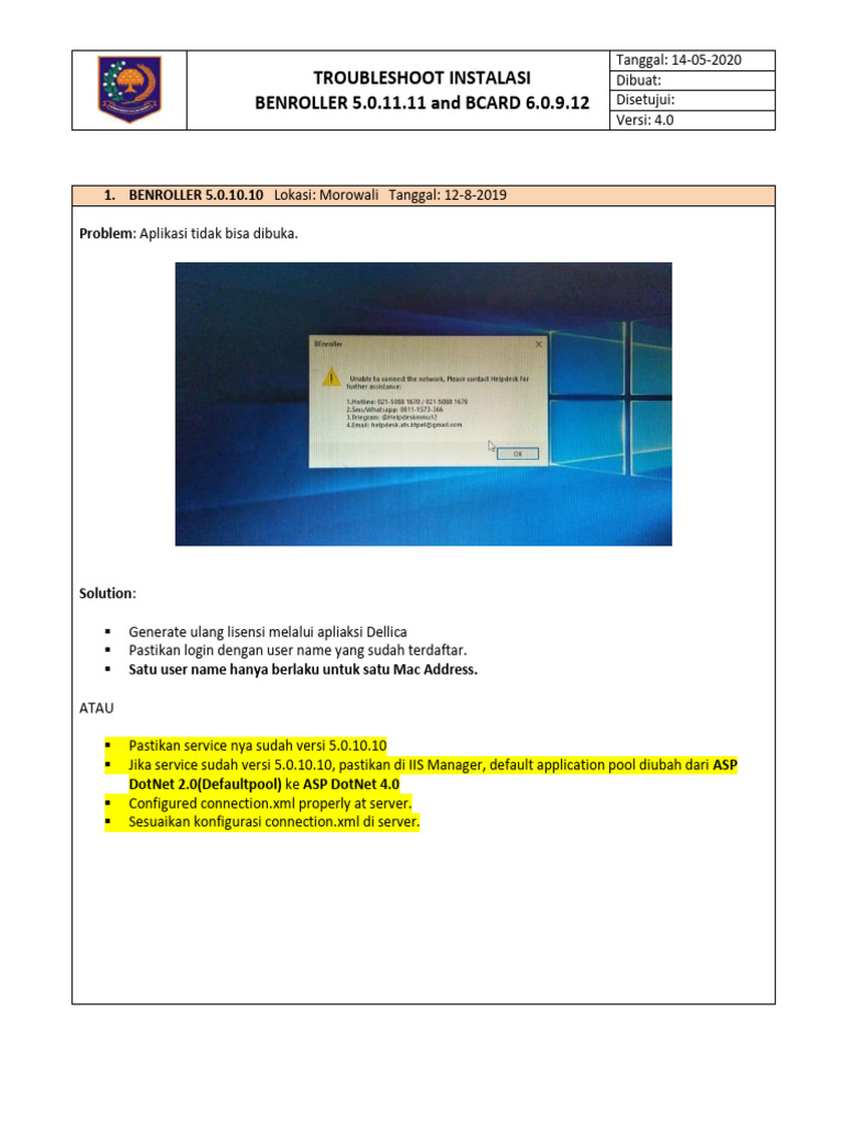 Solusi Masalah Instalasi Benroller | PDF