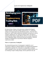 Developing Your Own Cryptocurrency Trading Bots