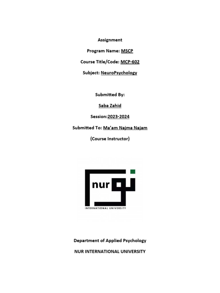 Enhancing Graphomotor Skills Report | PDF | Neuroscience | Cognitive ...