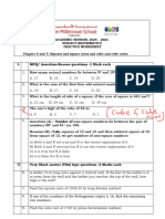 Practice Worksheet - Square and Square Roots and Cube and Cube Roots