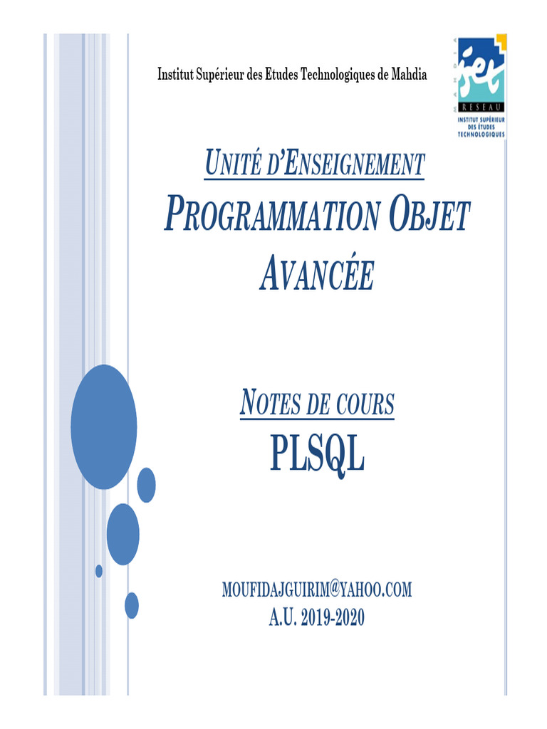 Comprendre les curseurs en PL/SQL | PDF | SQL | Structure de contrôle