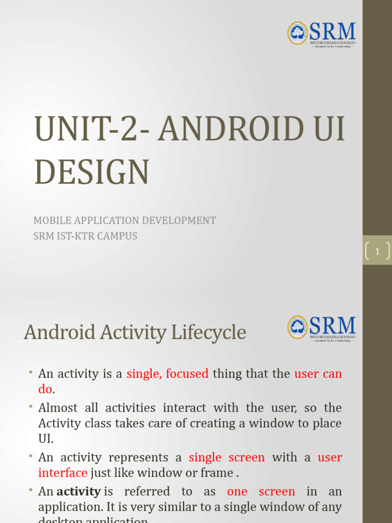 Mad Unit-2 - 10 08 22 | PDF | Android (Operating System) | Application ...