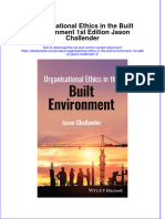Organisational Ethics in The Built Environment 1St Edition Jason Challender 2 Online Ebook Texxtbook Full Chapter PDF