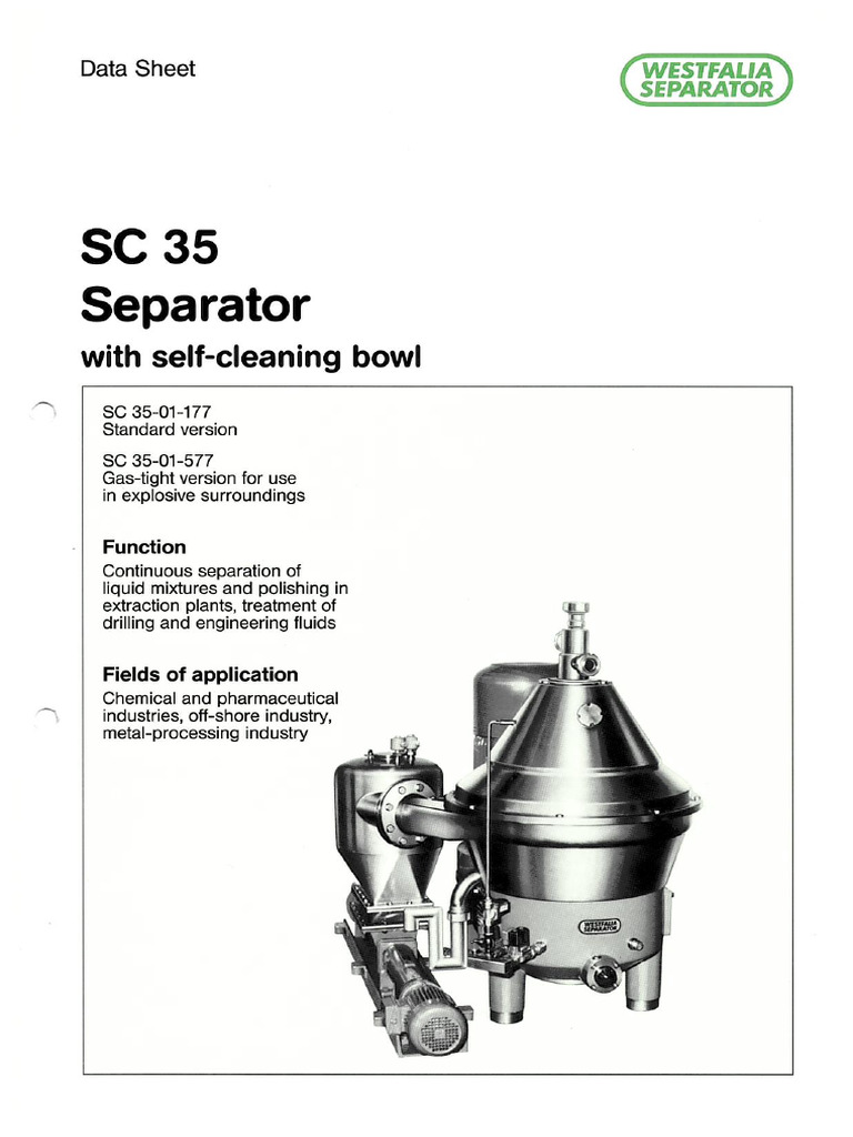 Separator SC35 Data Sheet | PDF