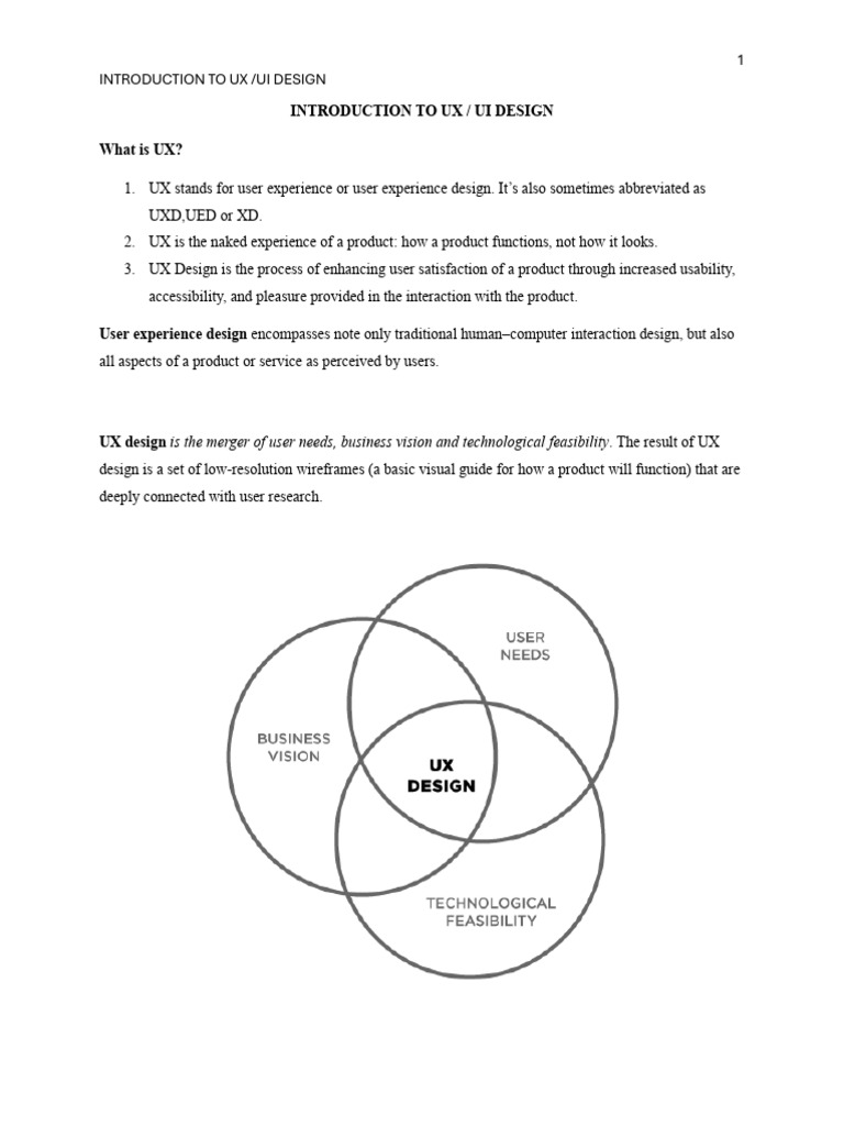 Introduction to UX/UI Design Principles | PDF | User Interface Design ...