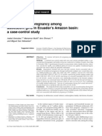 Risk Factors For Pregnancy Among Adolescent Girls in Ecuador's Amazon Basin: A Case-Control Study