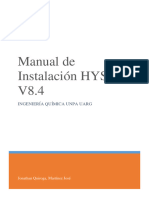 Manual de Instalacion Hysys Versión 8