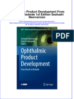 Download ebook Ophthalmic Product Development From Bench To Bedside 1St Edition Seshadri Neervannan online pdf all chapter docx epub 