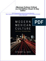 Ebook Modern Mexican Culture Critical Foundations 3Rd Edition Stuart A Day Editor Online PDF All Chapter