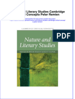 Nature and Literary Studies Cambridge Critical Concepts Peter Remien Online Ebook Texxtbook Full Chapter PDF