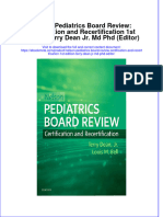 Nelson Pediatrics Board Review Certification and Recertification 1St Edition Terry Dean JR MD PHD Editor Online Ebook Texxtbook Full Chapter PDF