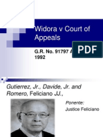Widora V Court of Appeals