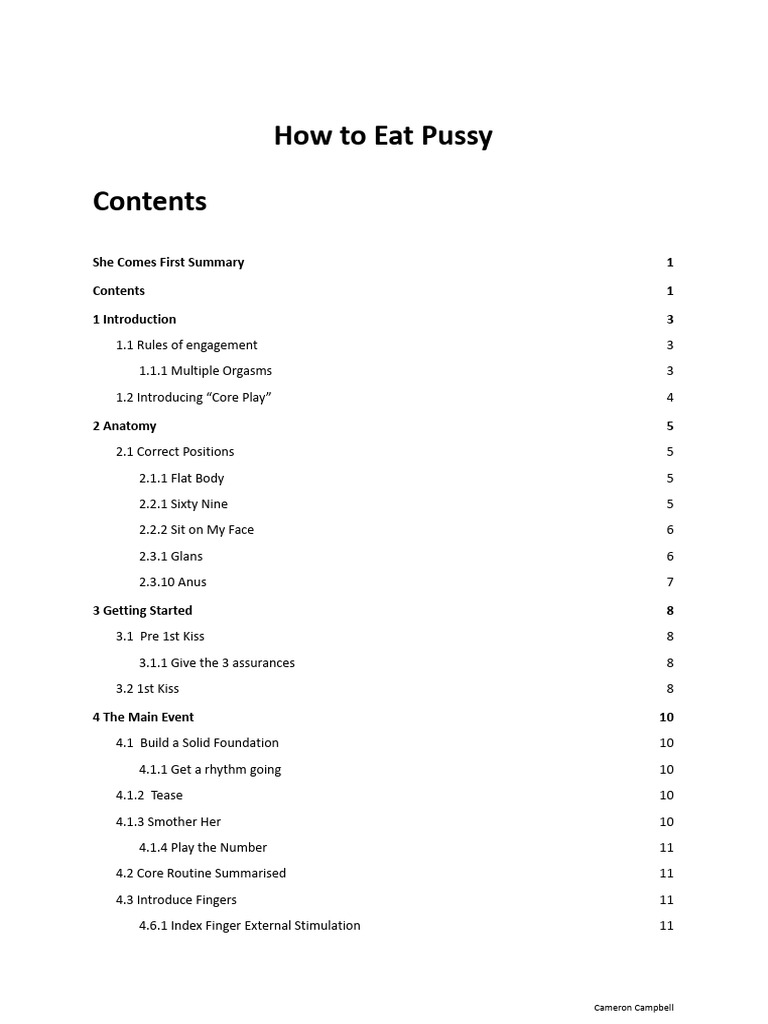 202009cccameronselfguidehowtoeatpussy PDF Labia Clitoris