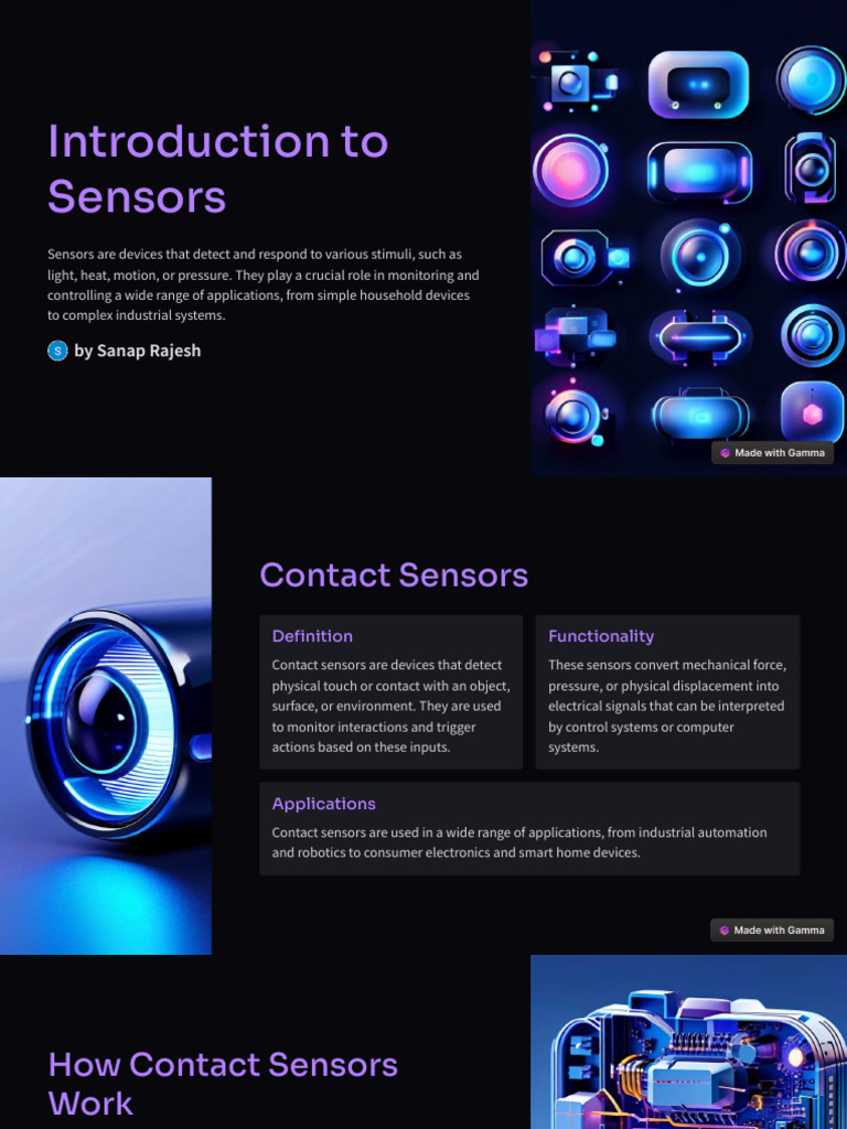Overview of Contact Sensors and Applications | PDF | Sensor | Internet ...