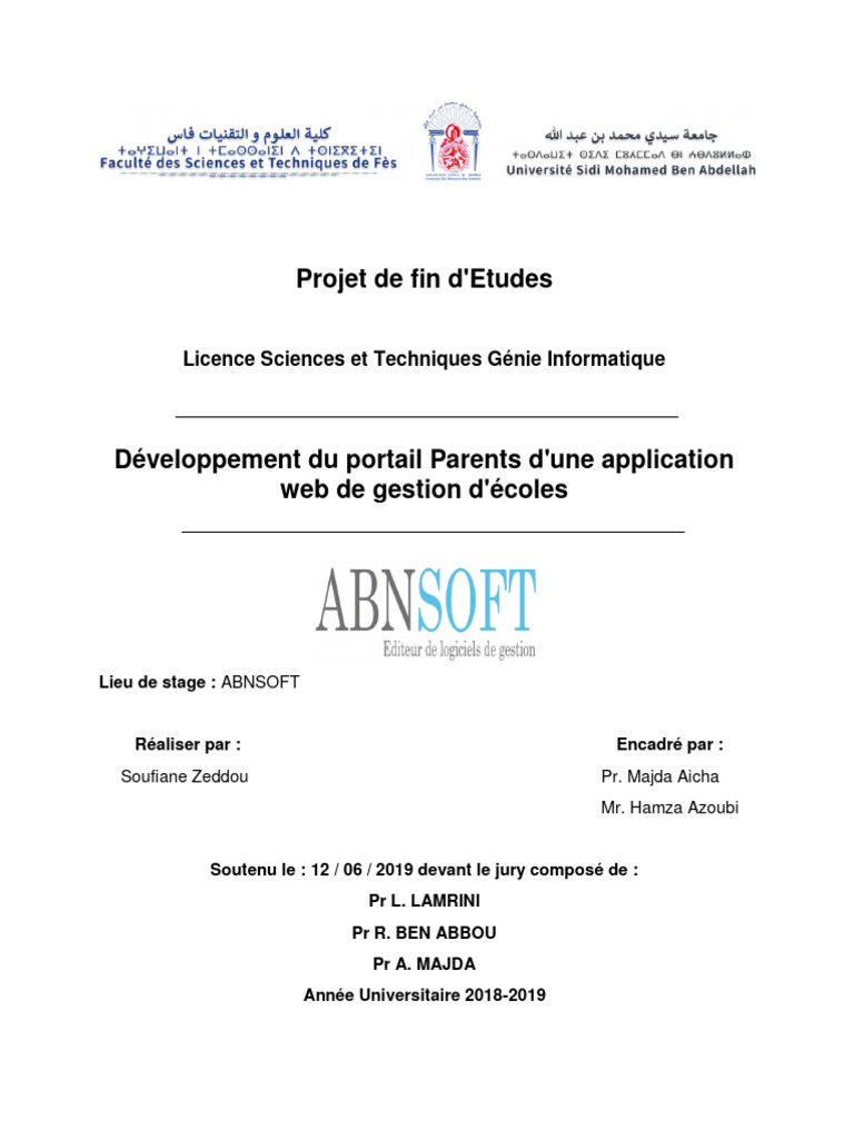 Développement du Portail Parent d'École | PDF | Java (Langage de ...