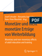 Monetäre Und Nicht Monetäre Erträge Von Weiterbildung (Josef Schrader, Alexandra Ioannidou Etc.)