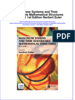 Download Nonlinear Systems And Their Remarkable Mathematical Structures Volume 1 1St Edition Norbert Euler online ebook  texxtbook full chapter pdf 