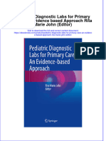 Ebook Pediatric Diagnostic Labs For Primary Care An Evidence Based Approach Rita Marie John Editor Online PDF All Chapter